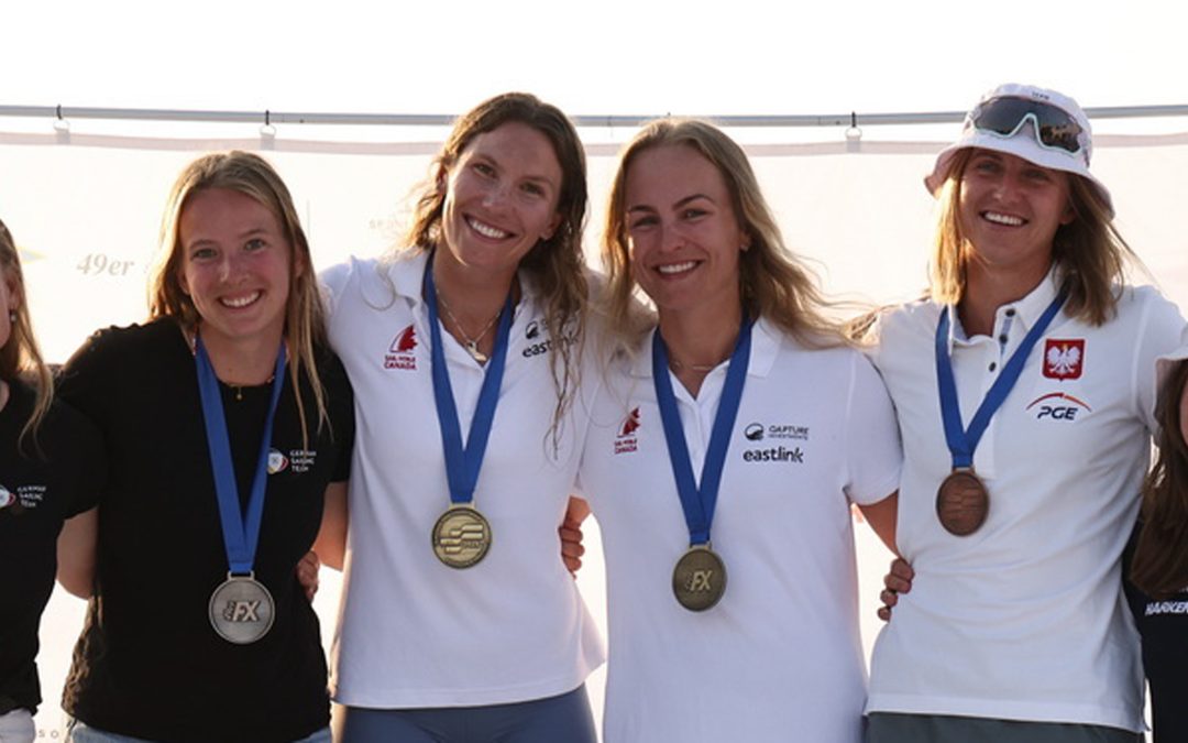 Gold medal for Antonia and Georgia Lewin-LaFrance at the 2025 49er, 49erFX and Nacra 17 European Championships